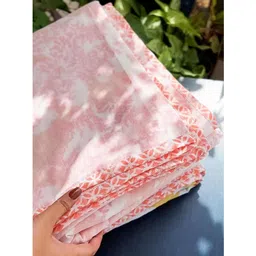 FREEDOM TREE Pink & White Floral Printed Cotton AC Room 210 Dohar-picture-11