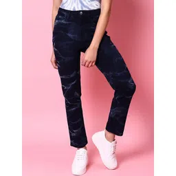 Freehand by The Indian Garage Co Women Blue Straight Fit Clean Look Light Fade Stretchable Jeans-picture-12