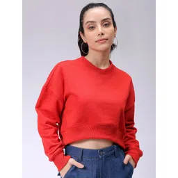 Freehand by The Indian Garage Co Women Cotton Crop Sweatshirt-picture-11