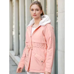 Freehand by The Indian Garage Co Women Hooded Solid Casual Parka Jacket-picture-16
