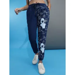 Freehand by The Indian Garage Co Women Printed Light Fade Cotton Joggers-picture-25