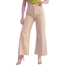 freehand by The Indian Garage Co Women Bootcut Solid High-Rise Jeans-picture-32