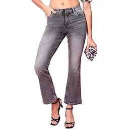 freehand by The Indian Garage Co Women Bootcut Solid High-Rise Jeans-picture-33