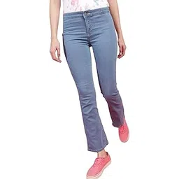 freehand by The Indian Garage Co Women Bootcut Solid Mid-Rise Jeans-picture-30