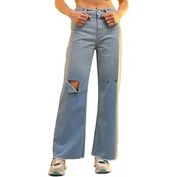 freehand by The Indian Garage Co Women Flared Solid High-Rise Jeans-picture-25