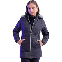 freehand by The Indian Garage Co Women Slim Fit Solid Puffer Jacket-picture-34