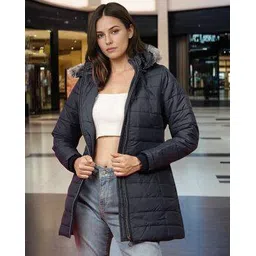 freehand Quilted Jacket with Detachable Hood-picture-24