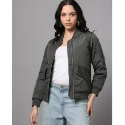 freehand Women Zip-Front Regular Fit Bomber Jacket-picture-31