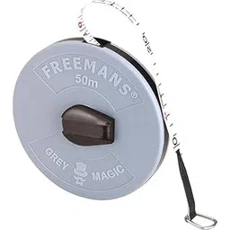 Freeman Magic FM50 Fiberglass Measuring Tape, Grey, 50m Length, ABS Case, Steel End Hook, Professional Surveying-image-28