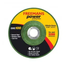 Freemans 4 inch/100 mm Green Aluminum Oxide Grinding Wheel GWG100 (Pack of 5)-picture-30