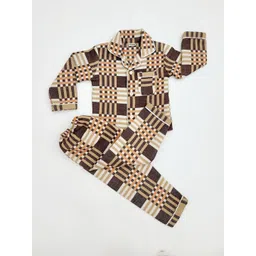 Freesia Array Unisex Checked Kids Printed Night suit-picture-58