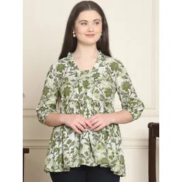 Frempy Floral Organic Cotton Empire Top-picture-11