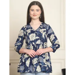 Frempy Floral Organic Cotton Empire Top-picture-34