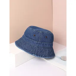 French Accent Men Self Design Denim Bucket Hat-picture-15