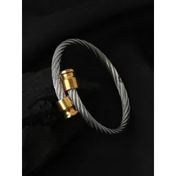 French Accent Men Silver-Plated Wraparound Bracelet-picture-21