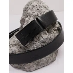 French Accent Men Textured PU Belt-image-34