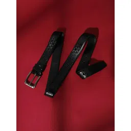 French Accent Men Textured Slim Casual Belt-image-42