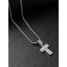 French Accent Silver-Plated Pendant With Chain-picture-41