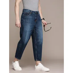 French Connection Men Pure Cotton Loose Fit Cropped Light Fade Mid-Rise Jeans-picture-29