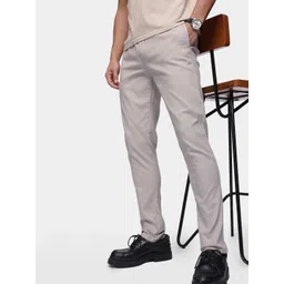 French Connection Men Striped Slim Fit Regular Trousers-picture-23