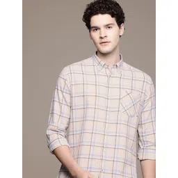 French Connection Opaque Checked Pure Cotton Casual Shirt-picture-27