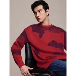 French Connection Self Abstract Longline Pullover Sweaters-picture-19
