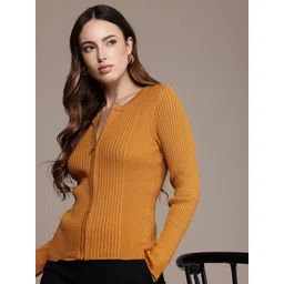 French Connection Self Striped Pure Cotton Cardigan-picture-26