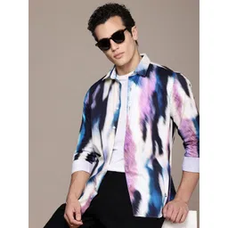 French Connection Slim Fit Abstract Printed Pure Cotton Casual Shirt-picture-16