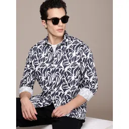 French Connection Slim Fit Abstract Printed Pure Cotton Casual Shirt-picture-21