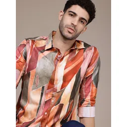 French Connection Slim Fit Abstract Printed Pure Cotton Casual Shirt-picture-20