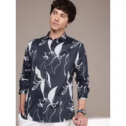 French Connection Slim Fit Floral Opaque Printed Pure Cotton Casual Shirt-picture-27