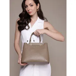 French Connection Structured Handheld Bag with Detachable Sling Strap-picture-19