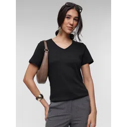 French Connection V-Neck Pure Cotton T-shirt-picture-40