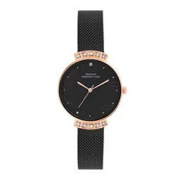 French Connection Women Black Dial & Black Stainless Steel Analogue Watch FCN00032B-image-10