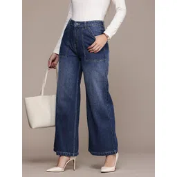 French Connection Women Pure Cotton Wide Leg Light Fade Jeans-picture-40