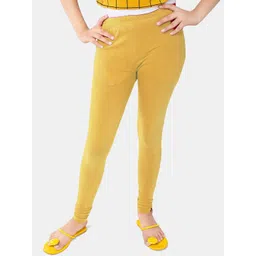 FRENCH KLEIDER Girls Beige Solid Cotton Ankle Length Leggings-picture-15