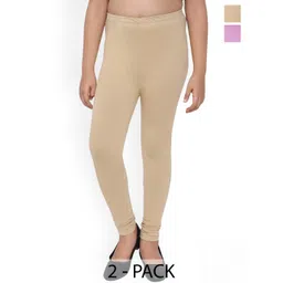 FRENCH KLEIDER Girls Pack Of 2 Pure Cotton Leggings-picture-51