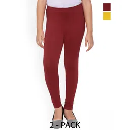 FRENCH KLEIDER Girls Pack Of 2 Pure Cotton Leggings-picture-36