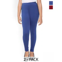 FRENCH KLEIDER Girls Pack Of 2 Pure Cotton Leggings-picture-34