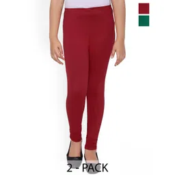 FRENCH KLEIDER Girls Pack Of 2 Pure Cotton Leggings-picture-45