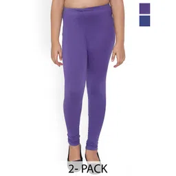 FRENCH KLEIDER Girls Pack Of 2 Pure Cotton Leggings-picture-26