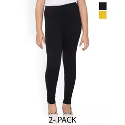 FRENCH KLEIDER Girls Pack Of 2 Pure Cotton Leggings-picture-48