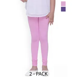 FRENCH KLEIDER Girls Pack Of 2 Pure Cotton Leggings-picture-47