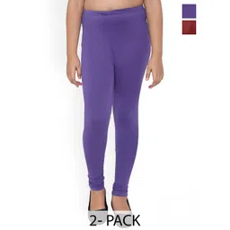 FRENCH KLEIDER Girls Pack Of 2 Pure Cotton Leggings-picture-50