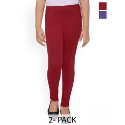 FRENCH KLEIDER Girls Pack Of 2 Pure Cotton Leggings-picture-10