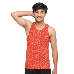 FRENCHIE Boys Printed Cotton Sleeveless Gym Vests FR-BI-VS-U1906-1X5-Red-XS-picture-33