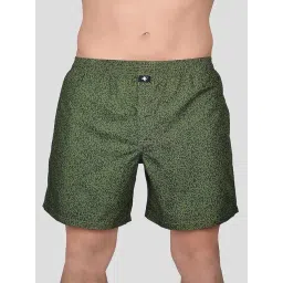 Frenchie Green Relaxed Fit Printed Boxers-picture-11