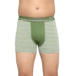 Frenchie Kids Navy & Green Striped Trunks (Pack Of 2) image 4
