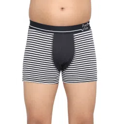 Frenchie Kids Navy & Green Striped Trunks (Pack Of 2) image 3