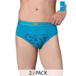 FRENCHIE Men Pack Of 2 Printed Mid-Rise Basic Briefs FR-MI-BF-SIN-1X5-CBBLU-S-PO2-picture-28